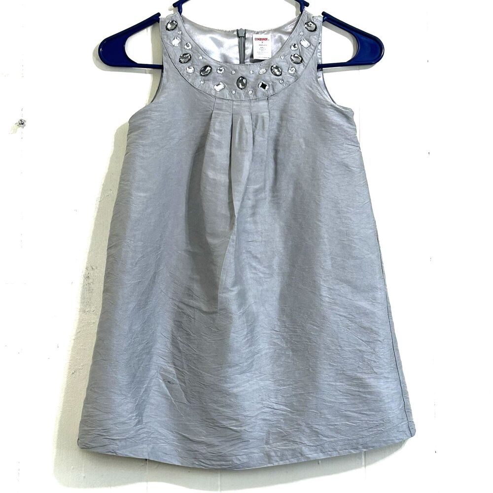 Gymboree FESTIVE HOLIDAY Sparkle 100% Silk Dress Girls' Size 7 Fully Lined